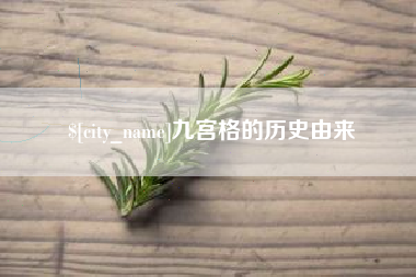 阜阳九宫格的历史由来