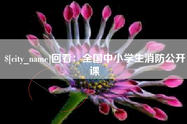 阜阳回看：全国中小学生消防公开课