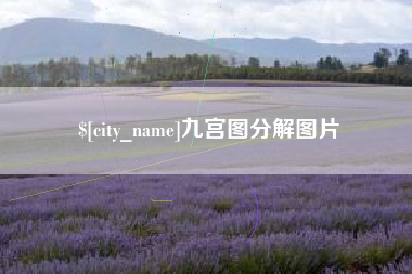 阜阳九宫图分解图片