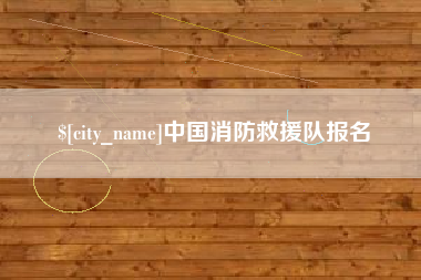 阜阳中国消防救援队报名