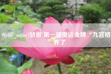 阜阳骄傲!第一波奥运金牌“九宫格”齐了