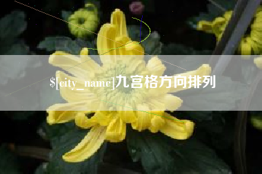 阜阳九宫格方向排列