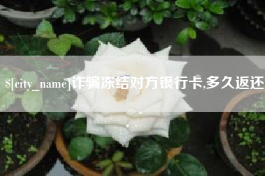 阜阳诈骗冻结对方银行卡,多久返还