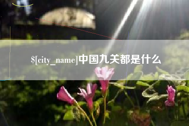 阜阳中国九关都是什么