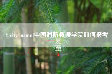 阜阳中国消防救援学院如何报考