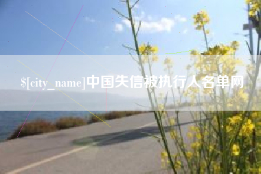 阜阳中国失信被执行人名单网