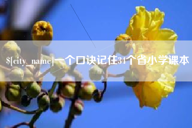 阜阳一个口诀记住34个省小学课本