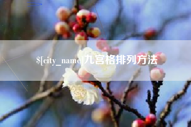 阜阳九宫格排列方法