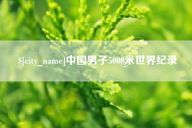 阜阳中国男子5000米世界纪录