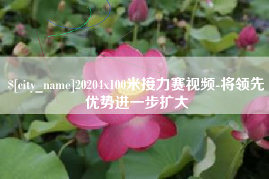 阜阳20204x100米接力赛视频-将领先优势进一步扩大