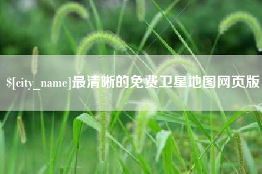 阜阳最清晰的免费卫星地图网页版