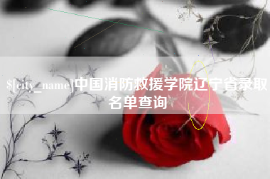 阜阳中国消防救援学院辽宁省录取名单查询