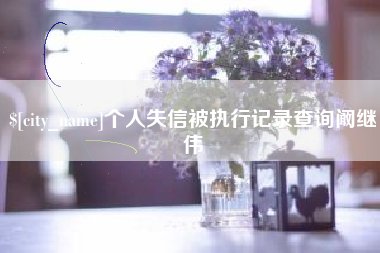 阜阳个人失信被执行记录查询阚继伟