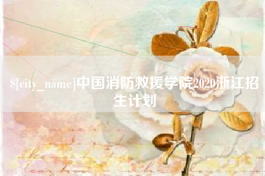 阜阳中国消防救援学院2020浙江招生计划