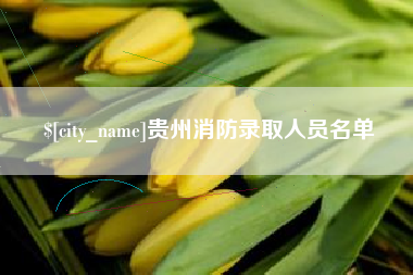 阜阳贵州消防录取人员名单