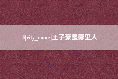 阜阳王子豪是哪里人