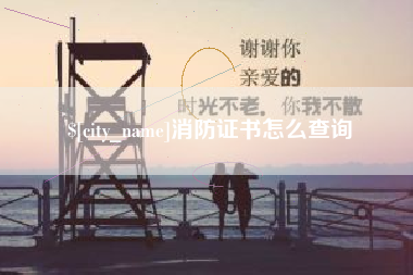 阜阳消防证书怎么查询