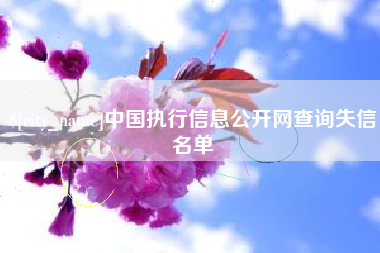 阜阳中国执行信息公开网查询失信名单
