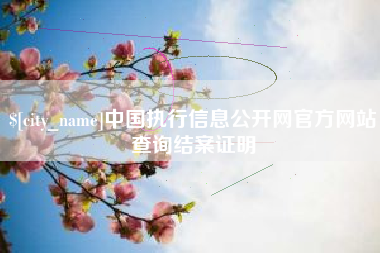 阜阳中国执行信息公开网官方网站查询结案证明