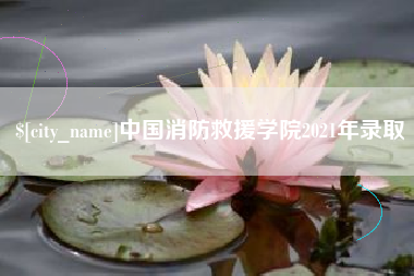 阜阳中国消防救援学院2021年录取