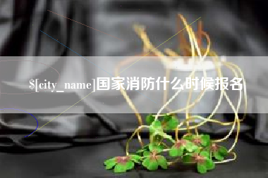 阜阳国家消防什么时候报名