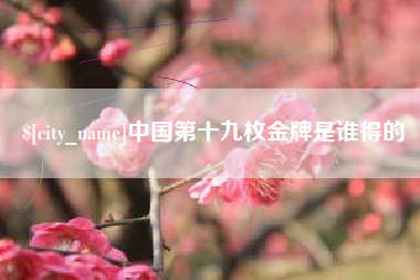 阜阳中国第十九枚金牌是谁得的