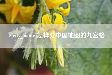 阜阳怎样分中国地图的九宫格