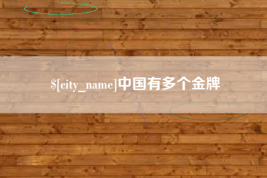 阜阳中国有多个金牌