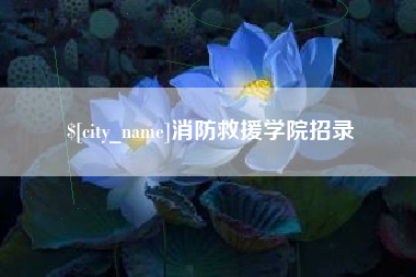 阜阳消防救援学院招录