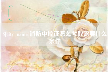 阜阳消防中控证怎么考取需要什么条件