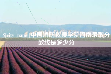 阜阳中国消防救援学院河南录取分数线是多少分