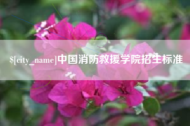 阜阳中国消防救援学院招生标准