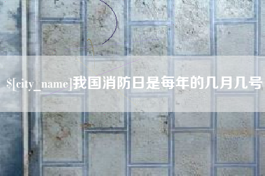 阜阳我国消防日是每年的几月几号