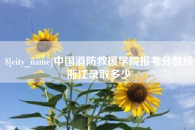 阜阳中国消防救援学院报考分数线浙江录取多少