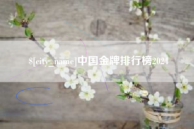 阜阳中国金牌排行榜2024