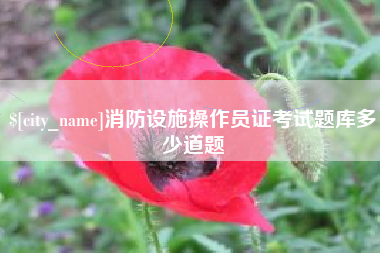 阜阳消防设施操作员证考试题库多少道题