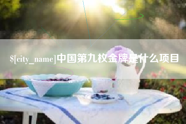 阜阳中国第九枚金牌是什么项目